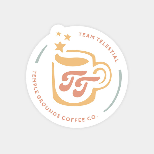 Team Telestial Coffee Cup Sticker